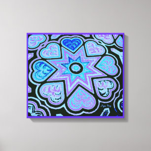 'Herz voller Liebe' Panel Print (Rechte) (Blau) Leinwanddruck