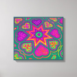 'Herz voller Liebe' Panel Print (Rechte) (grün) Leinwanddruck