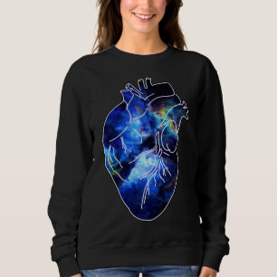 Herz voller Unendlichkeit und Anatomie im Weltraum Sweatshirt