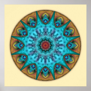 Herz von Auslieferungs-Mandala 6 Poster