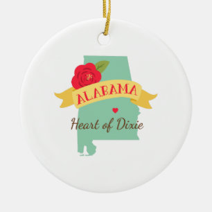 Herz von Dixie Keramikornament