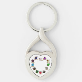 Herz von Dungeons and Dragons Class Würfeln Schlüsselanhänger