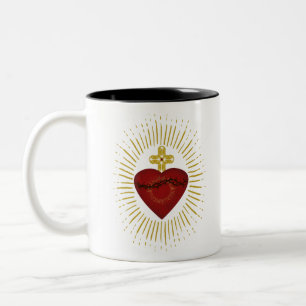 Herz von Jesus Zweifarbige Tasse