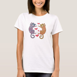 Herz von Katzen T-Shirt