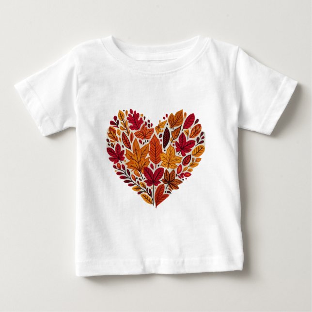 Herz von Leaf Baby T-shirt (Vorderseite)
