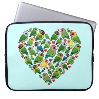 Herz von Lovebirds Laptopschutzhülle