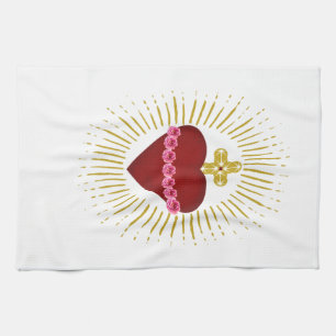 Herz von Maria Geschirrtuch