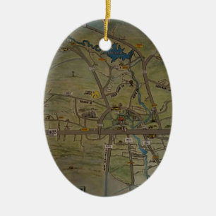 Herz von neuem Braunfels, Texas Keramikornament