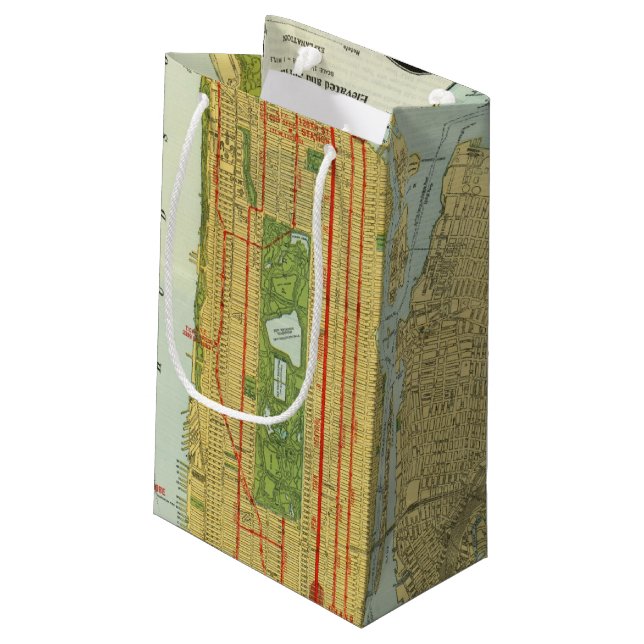 Herz von New York Kleine Geschenktüte (Rückseite Schrägansicht)