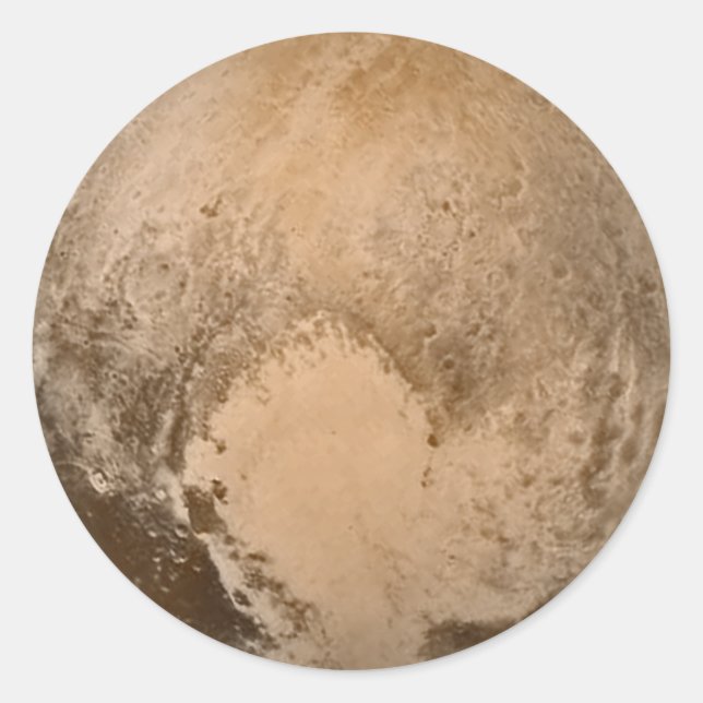 Herz von Pluto Runder Aufkleber (Vorderseite)
