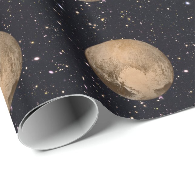 Herz von Pluto Starry Sky Geschenkpapier (Rolleneckpunkt)