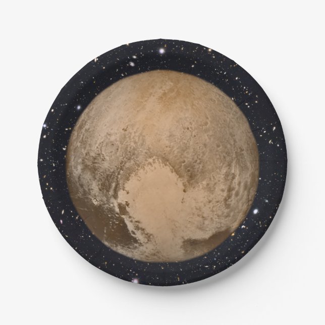 Herz von Pluto Starry Sky Pappteller (Vorderseite)
