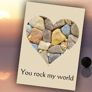 Herz von Rocks Valentine Feiertagskarte