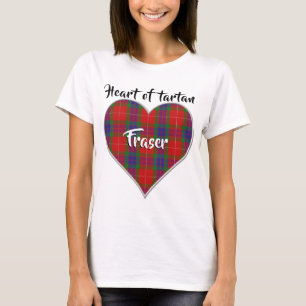 Herz von Tartan Clan Fraser Kariert T-Shirt