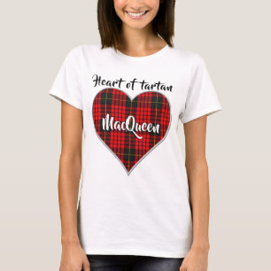 Herz von Tartan Clan MacQueen Kariert T-Shirt