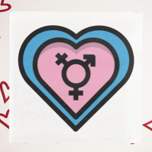 Herz von Trans Pride Napkins Serviette