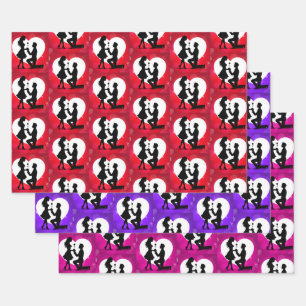 Herz Vorschlag Silhouette Kollektion Geschenkpapier Set