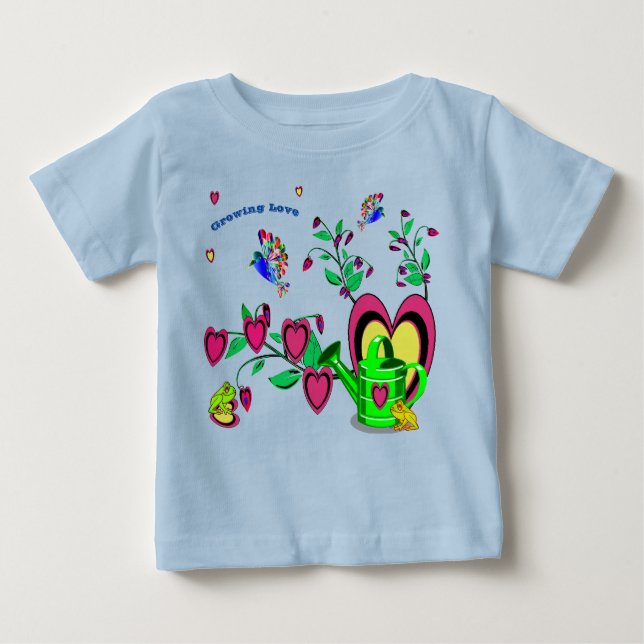 Herz - Wachende Liebe Baby T - Shirt (Vorderseite)