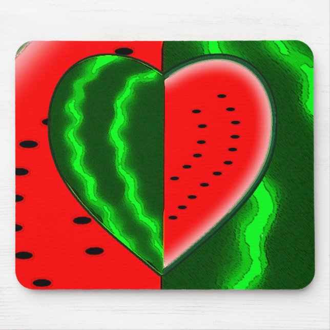 (Herz-) Wassermelone I Mousepad (Vorne)