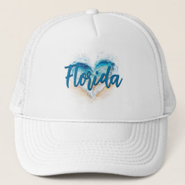 Herz Wave Florida Beach Truckerkappe