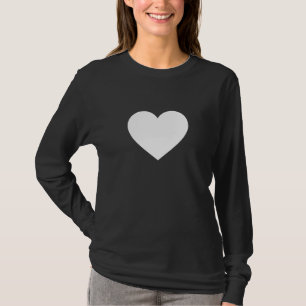 Herz - Weiß auf Dunkel T-Shirt