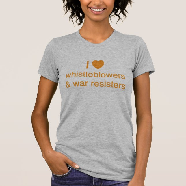 (Herz) Whistleblowers I und Kriegs-Gegner T-Shirt (Vorderseite)