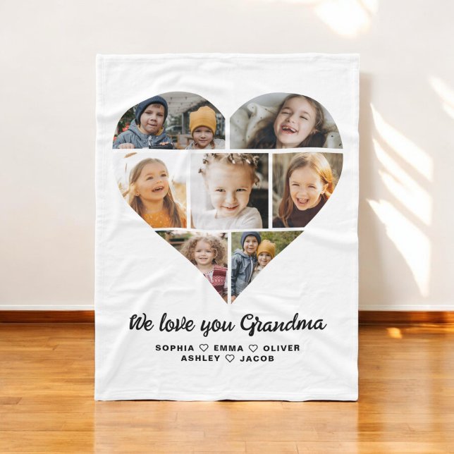 Herz Wir Liebe Sie Oma Foto Collage Fleecedecke (Von Creator hochgeladen)