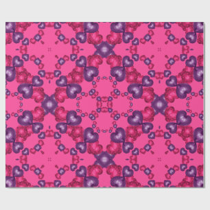 Herz-Wirbel, rosa-Lila 01-GIFT-WRAPPING-PAPIER Geschenkpapier