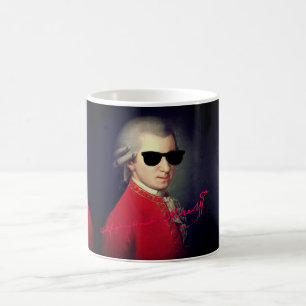 Herz Wolfgang Amadeus Mozart mit Unterschrift Kaffeetasse