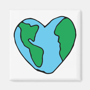 Herz World Ecofriendly Icon Happy Earth Clipart Magnet