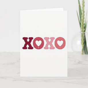Herz Xoxo Muster Liebeskarte Karte