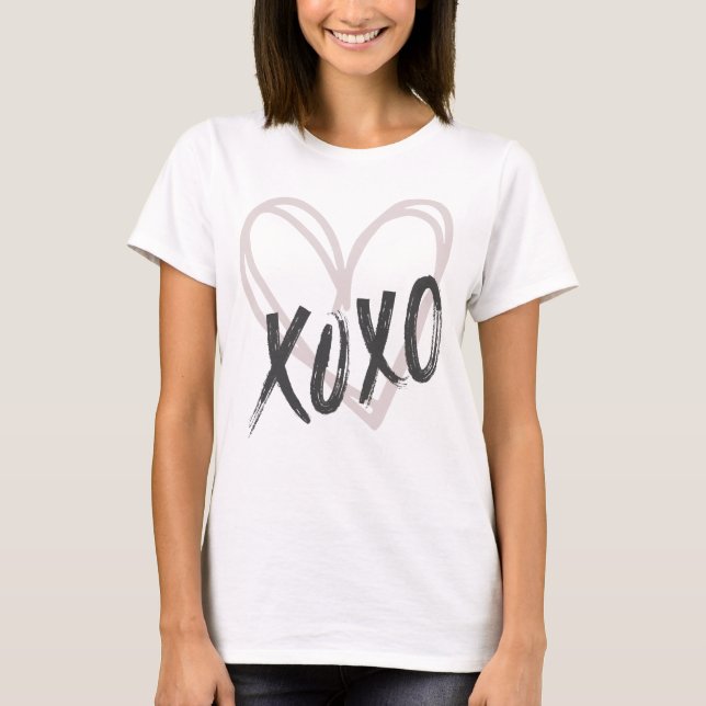 Herz X's und O'x XOXO T-Shirt (Vorderseite)
