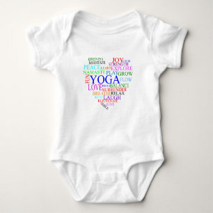 Herz-Yoga-Shirt - Baby-Yoga-Kleidung Baby Strampler