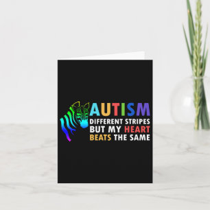 Herz Zebra Sprichwort Inspiration Autismus Bewusst Karte