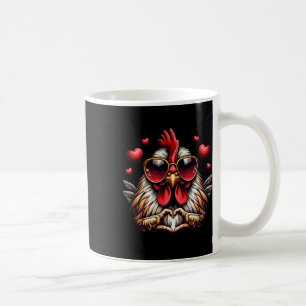 Herz Zeichen Hand Huhn Kinder Männer Frauen Huhn V Kaffeetasse
