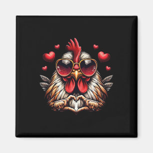 Herz Zeichen Hand Huhn Kinder Männer Frauen Huhn V Magnet