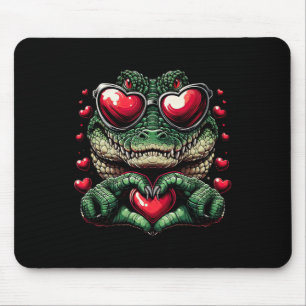 Herz Zeichen Hand Krokodil Männer Frauen Krokodil Mousepad