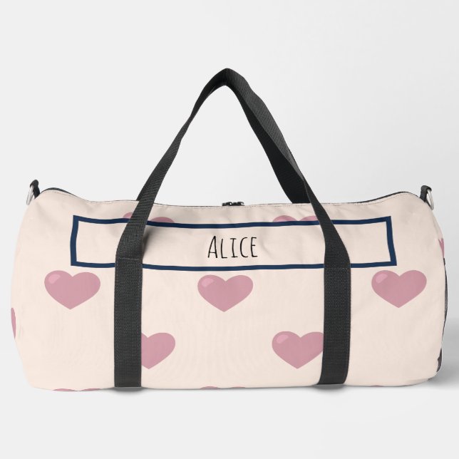 Herz Zeichne ich Individuelle Name Duffle Bag (Vorderseite)