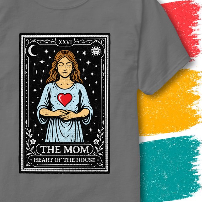 Herz Zentrum Mutter Kosmische Kunst Tarotkarten St T-Shirt (Von Creator hochgeladen)