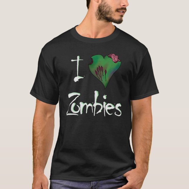 Herz-Zombies - Dunkelheit T-Shirt (Vorderseite)