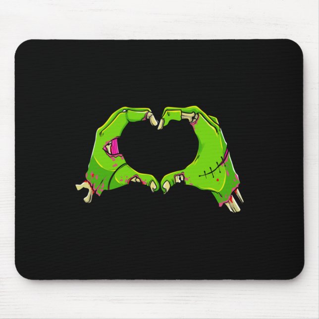 Herz Zombies Halloween Lustig Liebe Horror Männer Mousepad (Vorne)