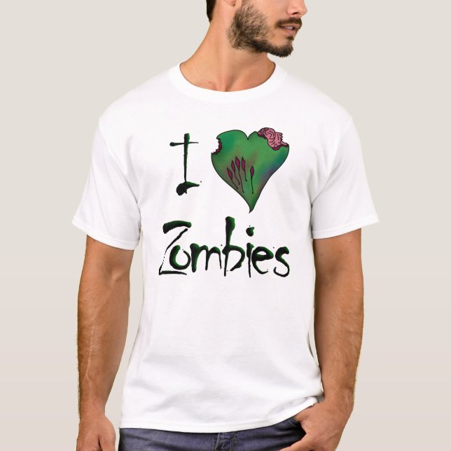 Herz-Zombies - Licht T-Shirt (Vorderseite)