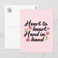Herz zu Herz, Hand zu Hand - Romantisches Zitat