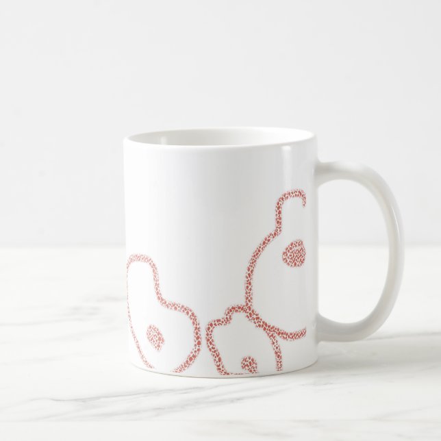 "HERZ ZU HERZ" KAFFEETASSE (Rechts)