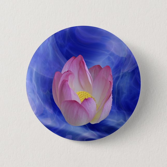 Herz-zu-Herz-Lotus-Blume Button (Vorderseite)