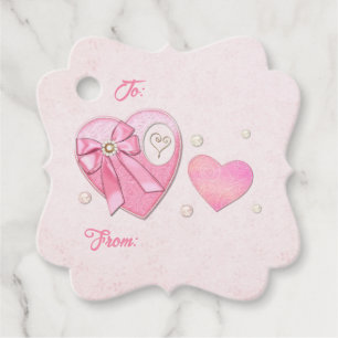 Herz-zu-Herz-Valentinstag VON UND ZU Geschenkanhänger