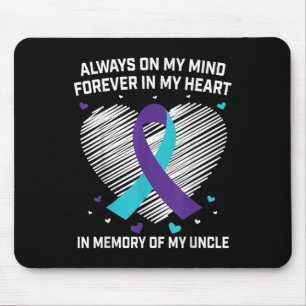 Herz zum Gedenken an meinen Onkel Selbstmordbewuss Mousepad