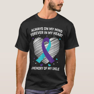 Herz zum Gedenken an meinen Onkel Selbstmordbewuss T-Shirt