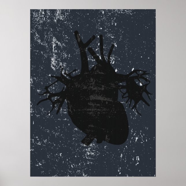 Herzanatomie-Straßenmauer-Plakat Poster (Vorne)