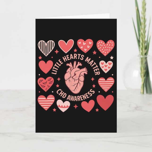 Herzanatomie Valentinstag Kleine Herzen Problem Ch Karte (Vorderseite)